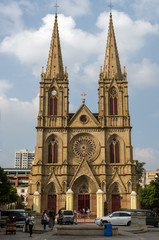 Fototapeta na wymiar Sacred Heart Cathedral (Guangzhou)
