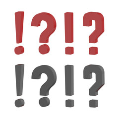 Grunge doodle sketch question marks. Exclamation marks vector illustration