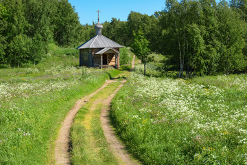 Chapel of the Icon of the Mother of God of the Sign at the Trinity Skete on Anzersky Island, Solovki Islands, Arkhangelsk Region, Russia