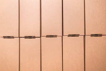 Flat cardboard boxes, textured background