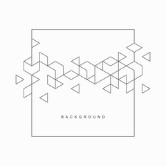 Geometric abstract background in style line art.