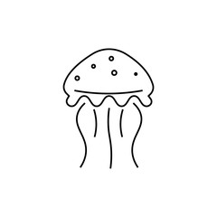 Jellyfish linear icon. Jellyfish concept stroke symbol design. Thin graphic elements vector illustration, outline pattern on a white background, eps 10.