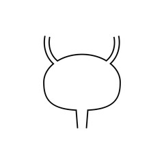 Urinary bladder vector sketch icon isolated on background. Hand drawn Urinary bladder icon. Sketch icon for infographic, website or app.