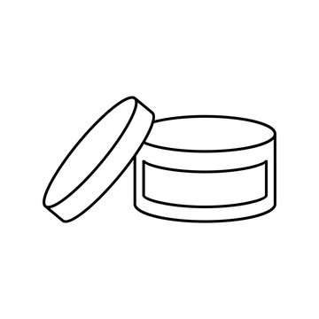 recommend clip art: Face cream jar linear icon. Cosmetics. Thin line illustration. Contour symbol. Vector isolated outline drawing