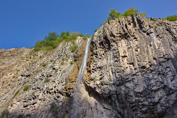 Mountain waterfall in the north of Azerbaijan,