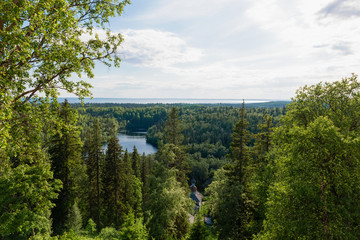 View of the island of Anzersky and the White Sea from Mount Calvary on Anzersky Island, Solovki Islands, Arkhangelsk Region, Russia © Konstantin