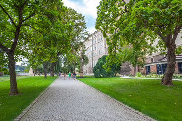 Ramparts gardens from Prague Castle, Czech Republic