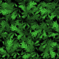 Christmas tree branches seamless background, 3d pattern