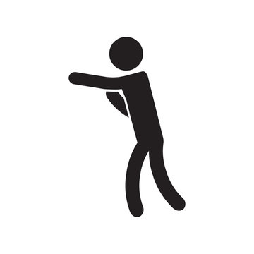 Boxing stance icon. Vector.