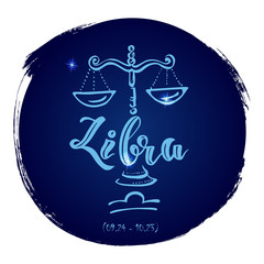 Round zodiac sign Libra