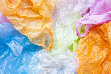 Colorful plastic bags