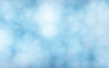 Background of abstract white color smoke isolated on blue color background. The wall of white fog. 3D illustration