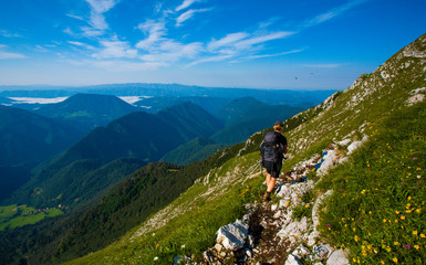 woman hiking