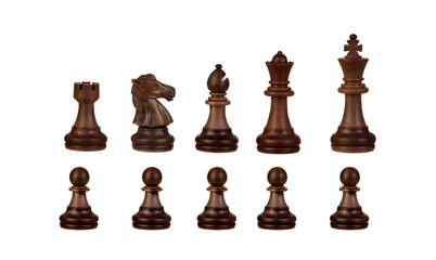 Chessmen Isolated on White