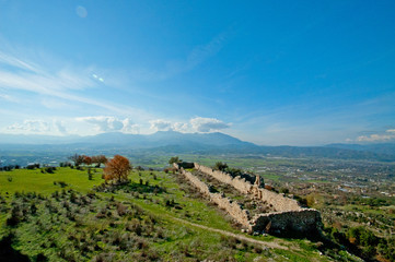 Ancient city ruins shot on a bright sunny day