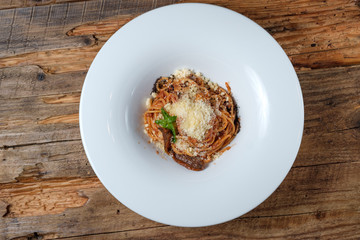 Pasta with tomato sauce and sun dried tomatoes