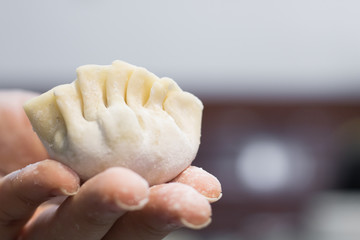 Home-made recipe for dumplings.