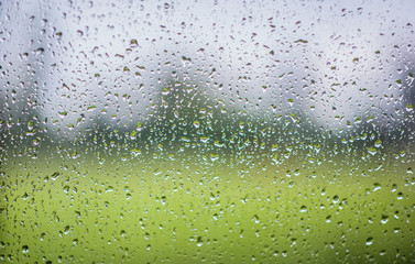 Raindrops on a window background