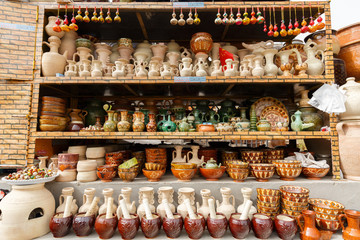 Goods on display at a shop in Kashgar (Xinjiang, China)