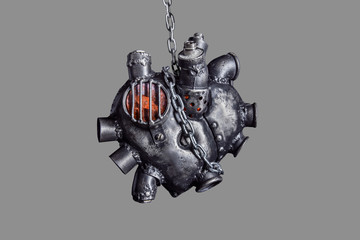 Heart of steel made in steam punk style.