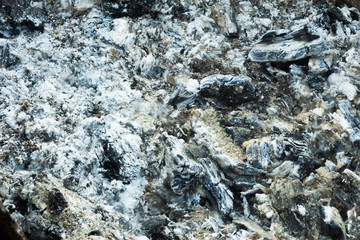 Background ash, coal texture, white coal, beautiful background