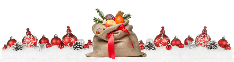 Weihnachten Panorama mit Nikolaussack