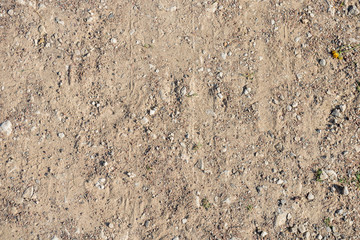 Texture of small gray gravel. Top view