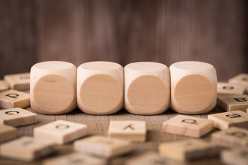 Wood Blocks On The Table