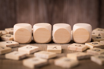 Wood Blocks On The Table