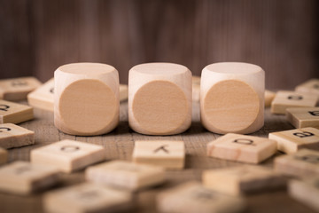 Wood Blocks On The Table