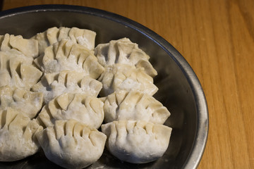 Home-made recipe for dumplings.