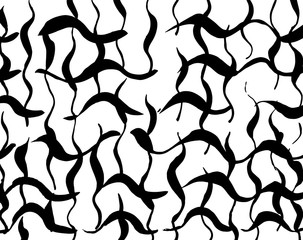 White and black grunge pattern. Background. Brush. Vector.