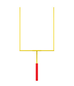 American Football Goal Post Isolated