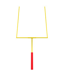 American Football Goal Post Isolated © nerthuz