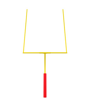 American Football Goal Post Isolated