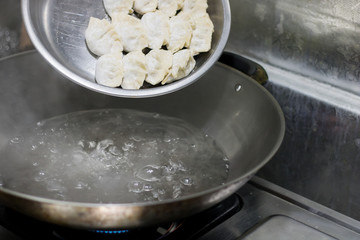 Home-made recipe for dumplings.