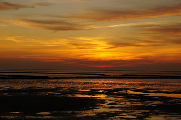 Sonnenuntergang an der Nordseeküste