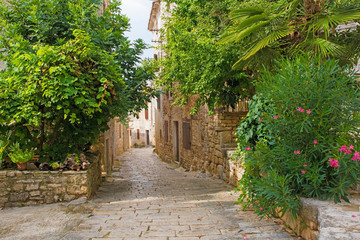 Fototapeta na wymiar The historic hill village of Bale (also called Valle) in Istria, Croatia 