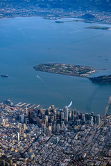 Naklejka premium Aerial photography of San Francisco