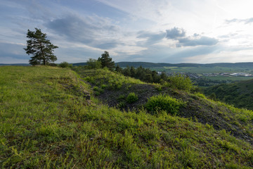 Abend über dem Naturschutzgebiet Grainberg-Kalbenstein bei Karlstadt, Landkreis Main-Spessart,...