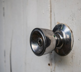 Close up of old door knob.