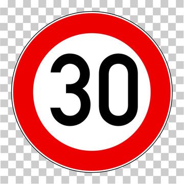 Naklejki Verkehrsschild 30 Km/h