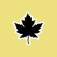 maple leaf icon. vector illustration