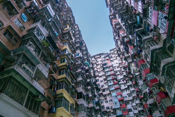 Dense residential building in Hong Kong