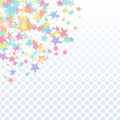 Star falling confetti background.