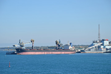 Fototapeta premium Civitavecchia, Italy, ENEL tower, coal-fired power plant