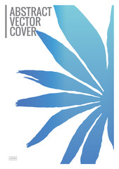 Fototapeta na wymiar Blue Cover design template. 
