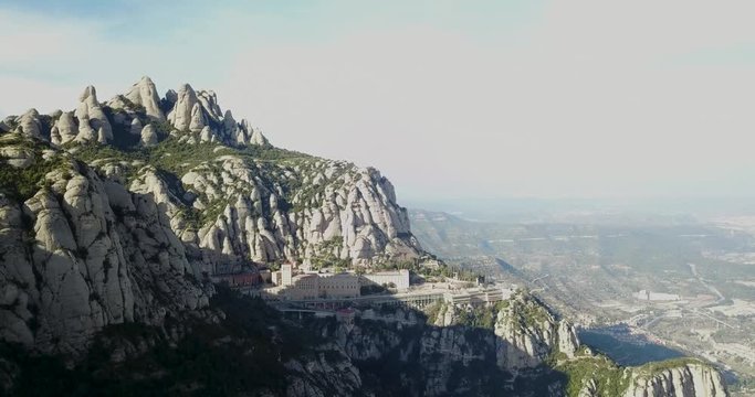 beautiful view from the top of the old monastery in the mountains