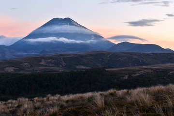 Sunrise at Mt Ngauruhoe Tongariro National Park, Northland, New Zealand