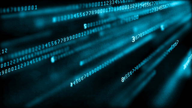 Digital background matrix. Binary computer code. Hacker concept. 3d rendering